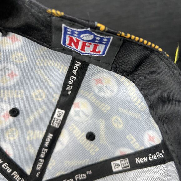 New Era Mens Pittsburgh Steelers All Over Print Hat Cap Snap Back NFL Football - Picture 7 of 9